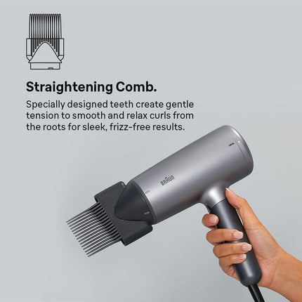 Braun HD4.3 Satin Hair Dryer Ultimate Performance 2200W | BRHD435SDE – Dark Grey