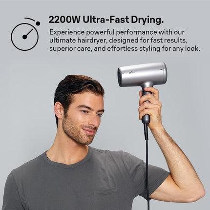 Braun HD4.3 Satin Hair Dryer Ultimate Performance 2200W | BRHD435SDE – Dark Grey