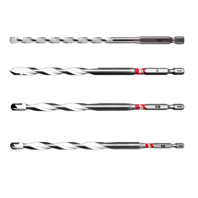 Multi Material Drill 6x150mm + 8x120mm + 10x120mm + 12x150mm