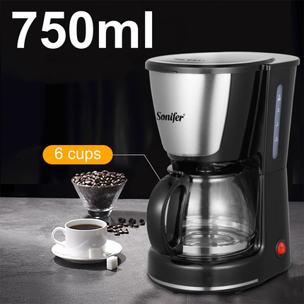 ماكينة تحضير القهوة الأمريكية بالتنقيط سعة 6 أكواب ماركة Sonefir
