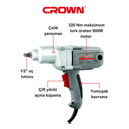 Crown 900W 1/2 Inch Electric Impact Drill | CT12018 