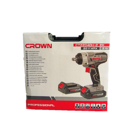 Drill box 260 Nm with two batteries and charger from CROWN (CT22040H-2 BMC)