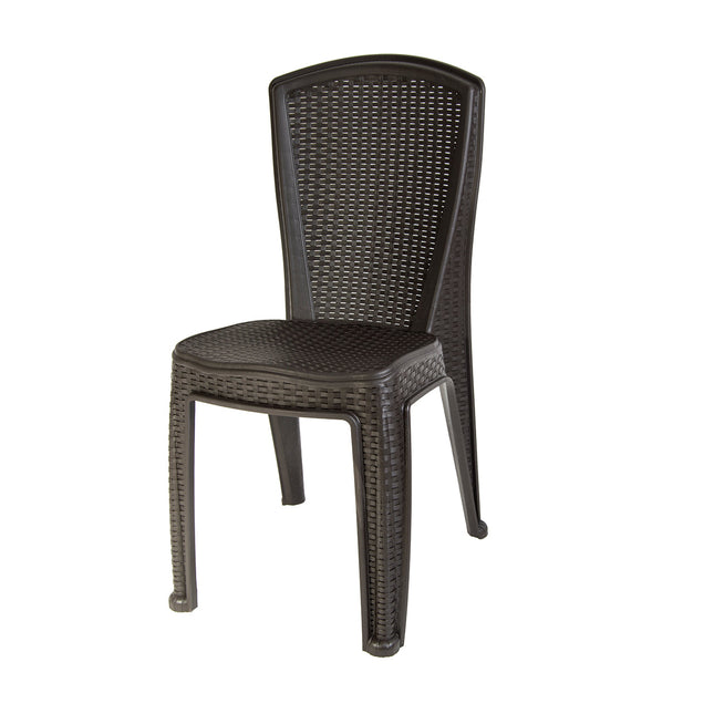 كرسي رم البلاستيكي العملي بتصميم راتان من سامبا