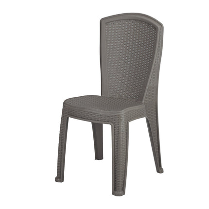 كرسي رم البلاستيكي العملي بتصميم راتان من سامبا