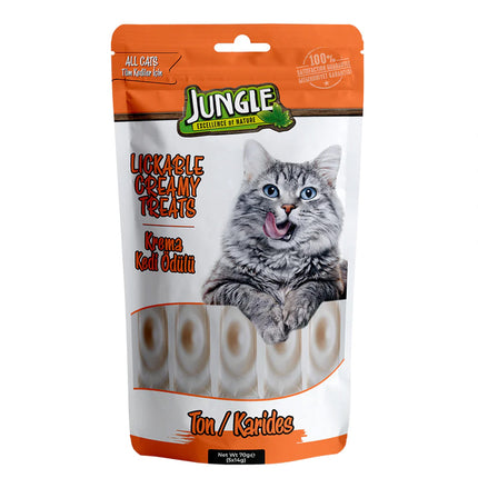 Jungle Creamy Lickable Treats For Cat – Tuna Shrimp 70g