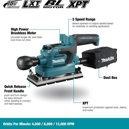 حفافة مستطيلةDBO380Z شحن 18 V بدون بطارية او شاحن من ماكيتا Makita