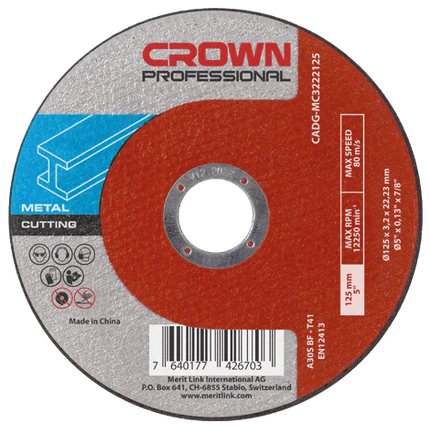 قرص قطع للفولاذ المقاوم للصدأ crown