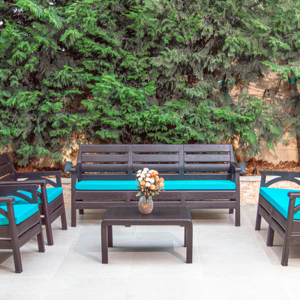 طقم كنب ريفيرا  رباعي مع فرش من سامبا