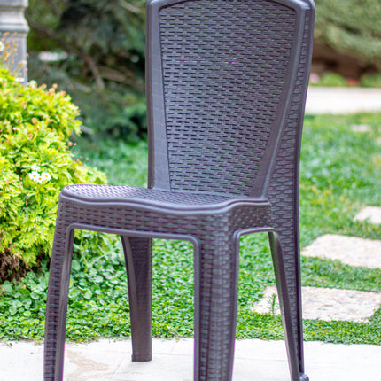 كرسي رم البلاستيكي العملي بتصميم راتان من سامبا