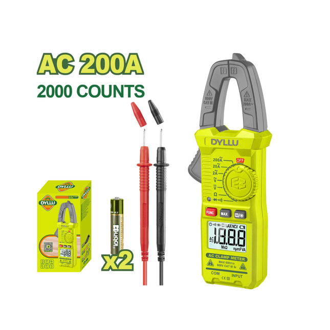 جهاز فحص كهرباء كلامب ميتر 200 أمبير ديلو - jabalitools