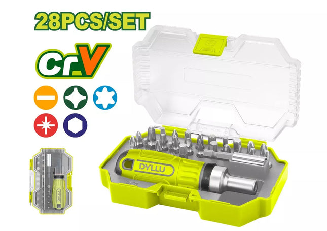 28-piece precision screwdriver set with bit, Dello DTSS8B28 