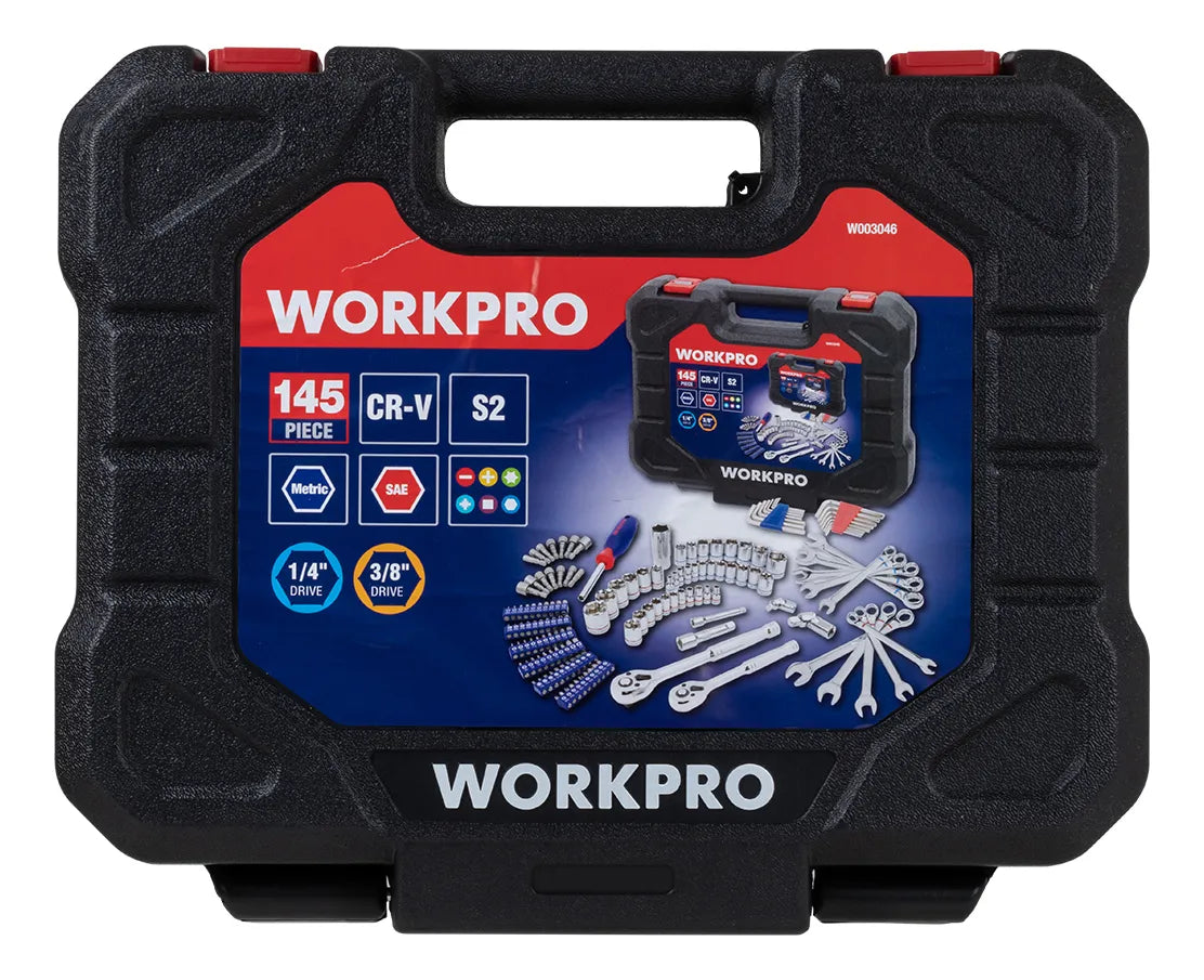 WORKPRO طقم عدة بوكس ١٤٥ قطعة | WORKPRO طقم عدة بوكس ١٤٥ قطعة |