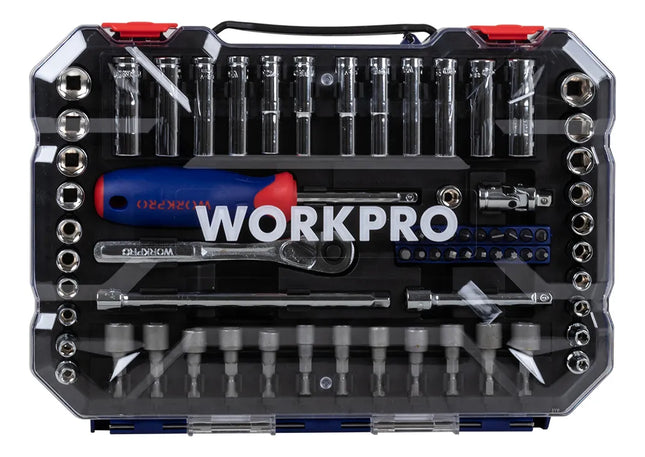 WORKPRO طقم بوكسات ٧٠ قطعة 1/4″ درايف ٦ نقاط