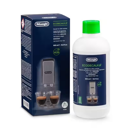 De'Longhi EcoDecalk Descaler DLSC500 – Natural Lactic Acid, 500 ml (5 uses)