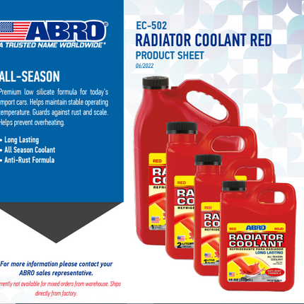 مبرد رديتر أحمر ( جالون ) من ابرو ABRO