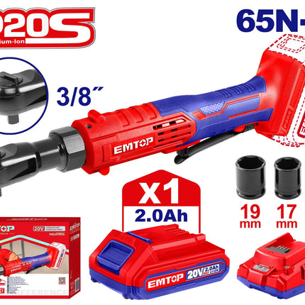 مفتاح شد لاسلكي 20 فولت   EMTOP EDRL206015 Drive Ratchet