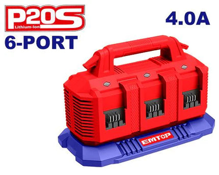 شاحن  بستة منافذ  EMTOP EFCR2064 P20S
