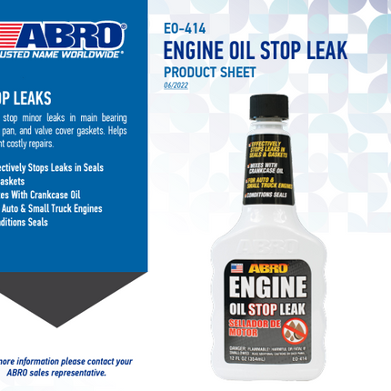 مانع تسريب زيت المحرك من ابرو ABRO