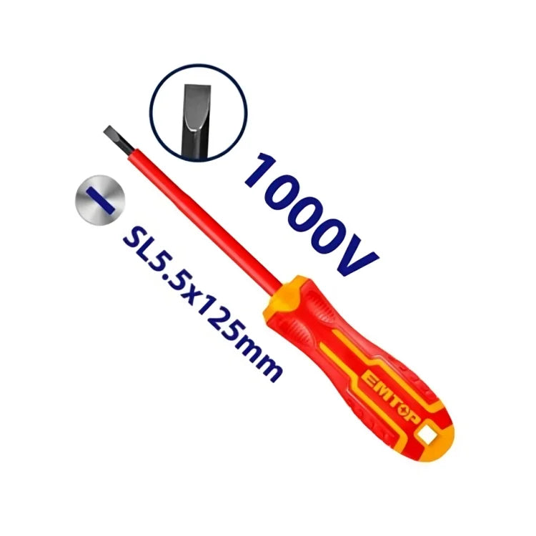مفك عادي الكهربائي معزول EMTOP ESDRJ5125 | EMTOP