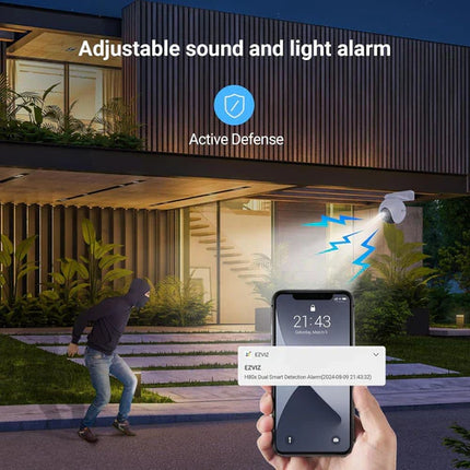 كاميرا خارجية بعدسة مزدوجة 8 ميجا بكسل + 2 ميجا بكسل - H80x