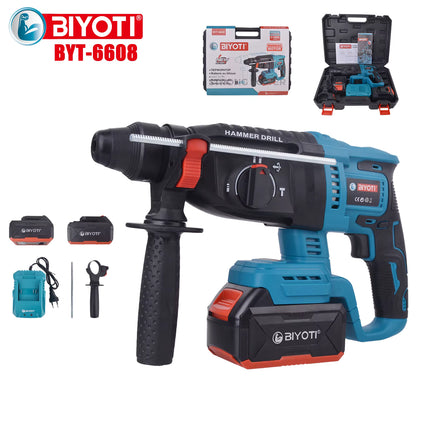 درل همر شحن26ملم1000واط بطاريتين وشاحن BYT-6608