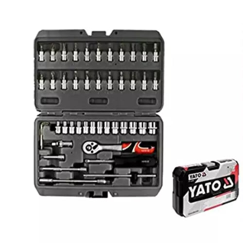 طقم بوكس 1/4 46 قطعة من ياتو | Yato طقم بوكس 1/4 46 قطعة من ياتو | Yato