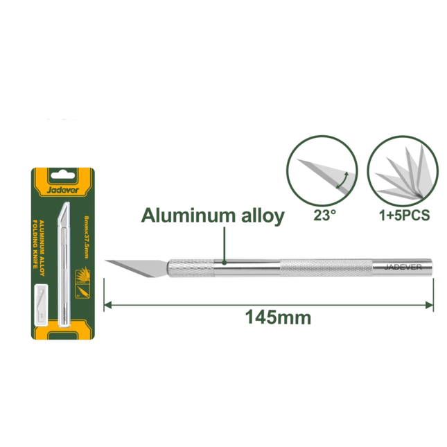 مشرط قلم المنيوم مع 5 نسلات من جادايفر