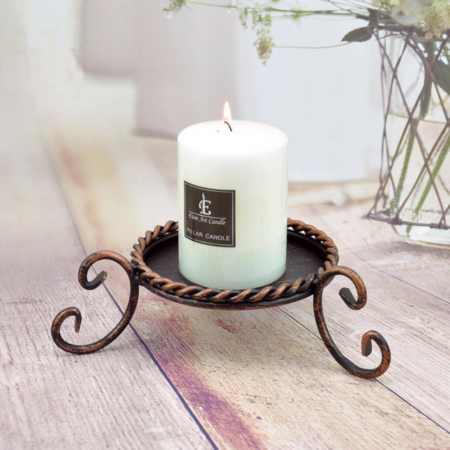 Pillar Candle White 4″ II شمع فانوس