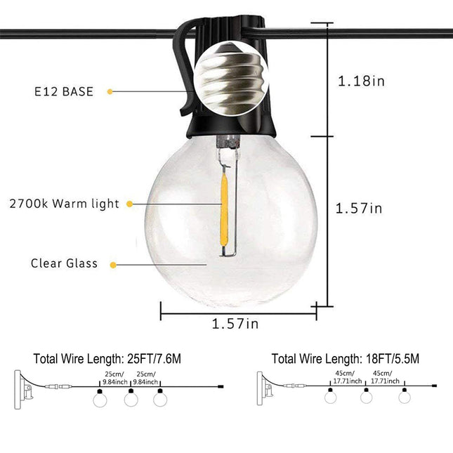 أضواء سلسلة للحديقة طاقة شمسية