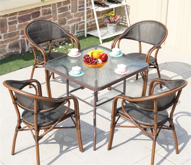 طقم سفرة فاخر للحديقة - 5 قطع