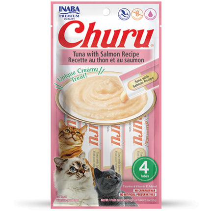 INABA Churu Tuna with Salmon Recipe 4 Tubes