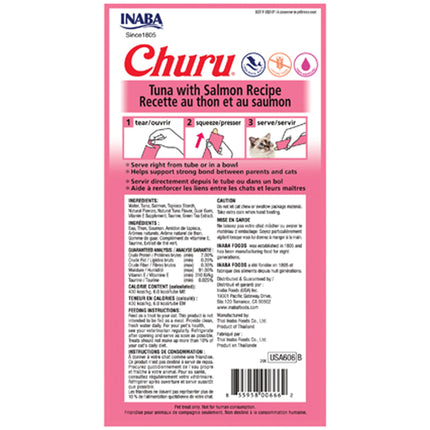 INABA Churu Tuna with Salmon Recipe 4 Tubes