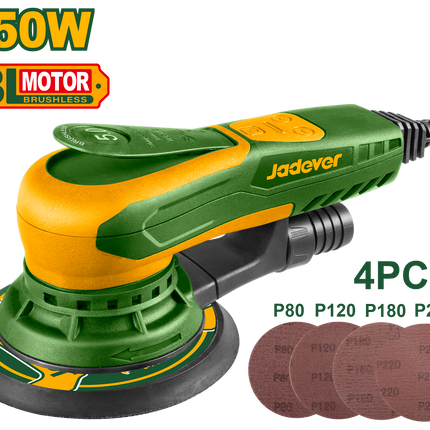 صنفرة مدارية Jadever 350 واط | قرص 150مم | محرك بدون فُرش
JDFA55350