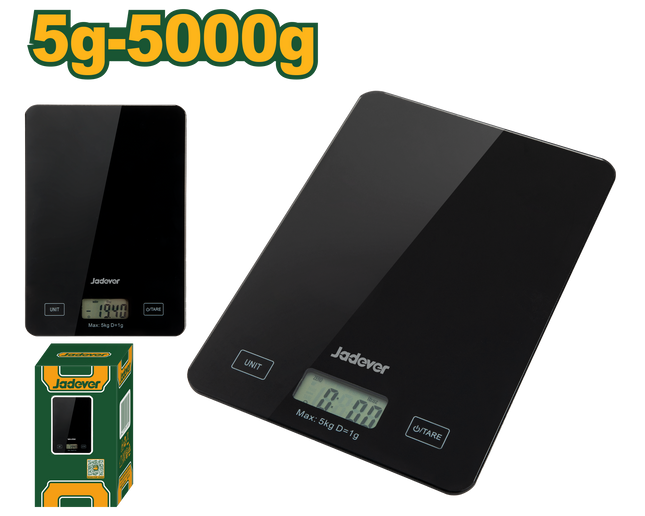 ميزان مطبخ زجاج 5 كيلو من جادايفر