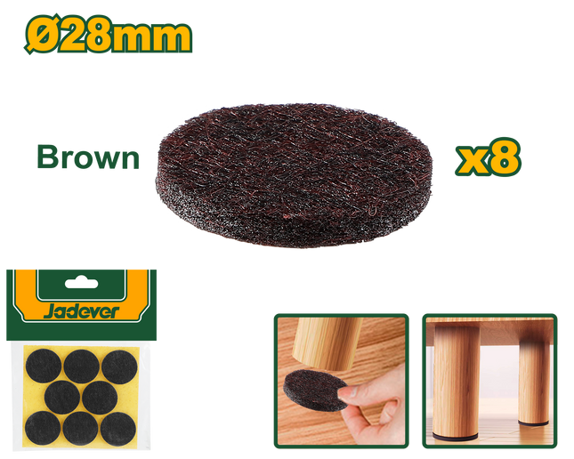 عازل ارجل الاثاث (8 قطع)قياس 28mm من جادايفر JADEVER
