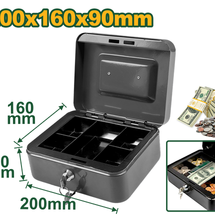 صندوق نقدي JADEVER 5 حجرات 20x16x9 سم سعة 2.9 لتر لحماية الفواتير والمقتنيات
