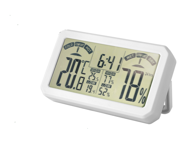 ساعة حرارة ورطوبة مع توقيت من جادايفر