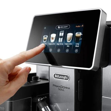 ماكينة قهوة ديلونجي بريما دونا سول الأوتوماتيكية بالكامل - ECAM610.75.MB