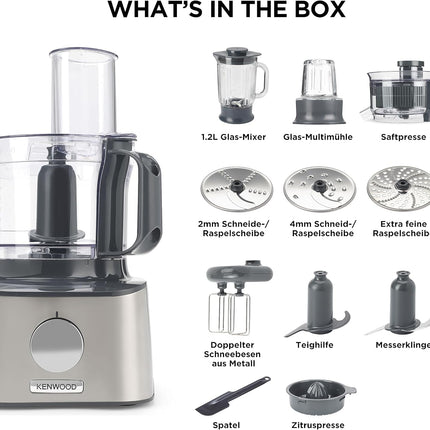 Kenwood MultiPro Compact Food Processor 800W Silver — FDM307SS