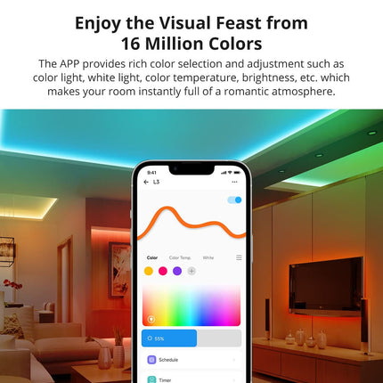 أضواء شريطية LED ذكية من SONOFF RGB (الموديل: L3-5M)