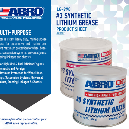 شحمة ليثيوم اصطناعية متعددة الاستخدامات من ابرو ABRO