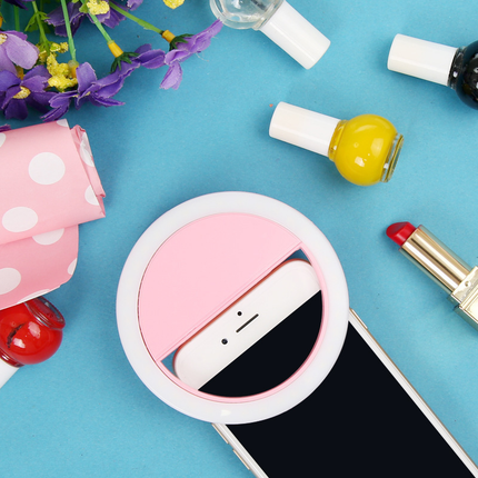 رينج لايت دائرية LED للهاتف المحمول لتصوير السلفي مع وصلة USB