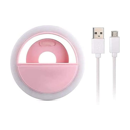 رينج لايت دائرية LED للهاتف المحمول لتصوير السلفي مع وصلة USB