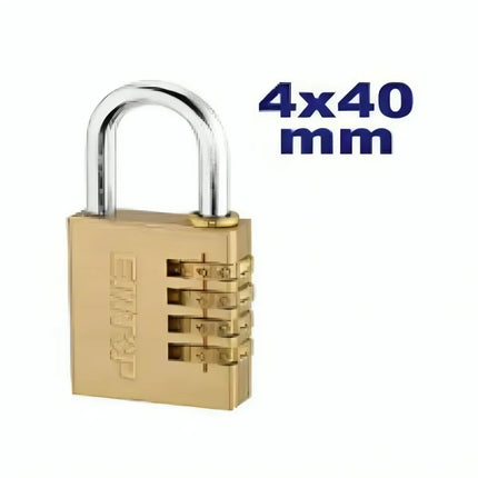 قفل أمان رقمي من النحاس 40 مم بـ4 أرقام  EMTOP EPDKC4043