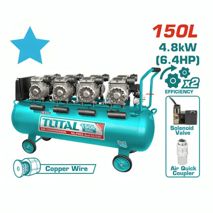 كمبريسر هواء 150 لتر  Total TCS4481508