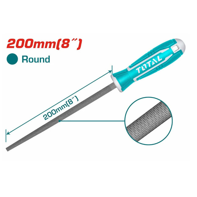 Round steel file 8 inch Total THT91386