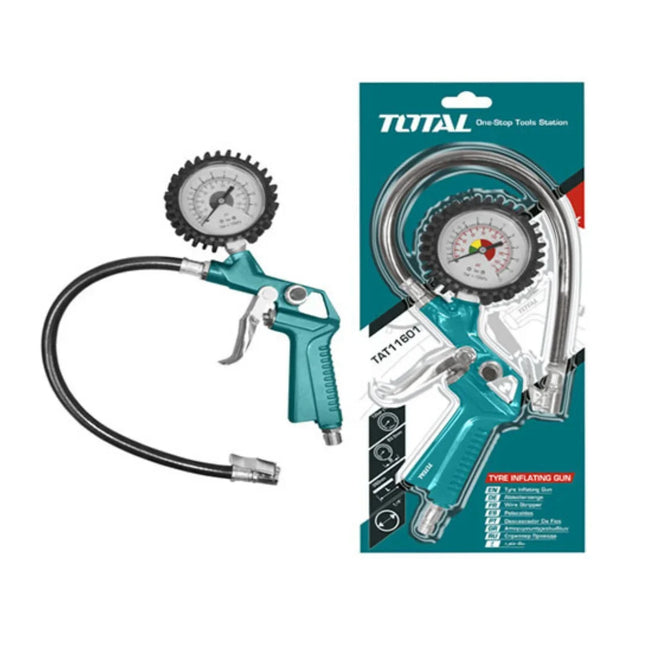 TOTAL TAT11601 Tire Inflator and Pressure Gauge