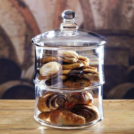 KITCHEN CRAFT ART2TJAR APPETISER GLASS TWO TIER STORAGE JAR