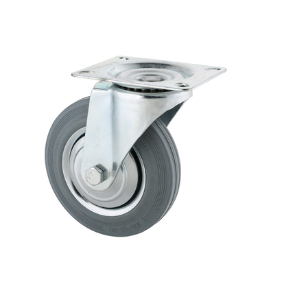 100mm Swivel gray rubber 004100 - Mega Hardware