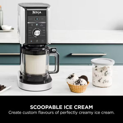 صانعة الآيس كريم والمشروبات المثلجة نينجا CREAMi Deluxe 10 في 1 سعة 709 مل موديل NC501UK